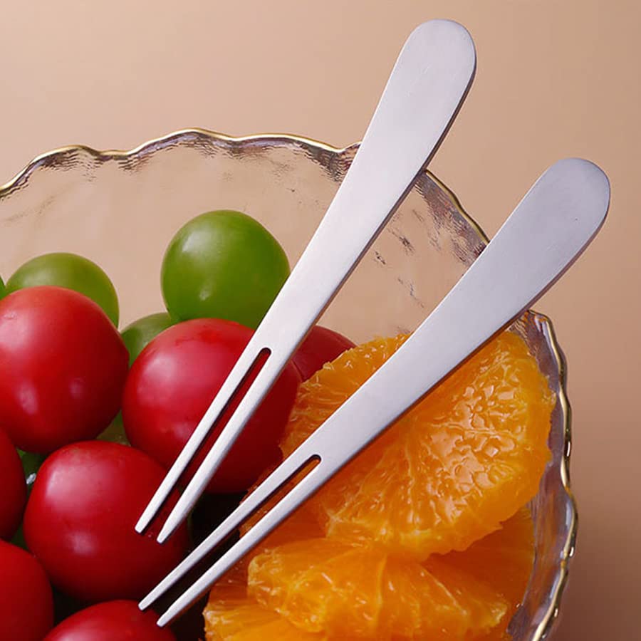 Pack of 5 Cake Forks Dessert Forks Stainless Steel Fruit Forks Appetizer Forks Salad Forks for Home, Kitchen or Restaurant