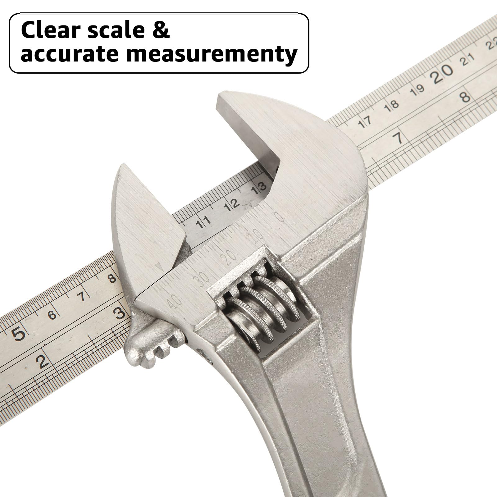 COLORICH 4 Pieces Adjustable Wrench 4 Sizes English Tool Adjustable Wrench Includes 150,200,250,300mm Multifunctional Carbon Steel Gear Lever Moving Wrench