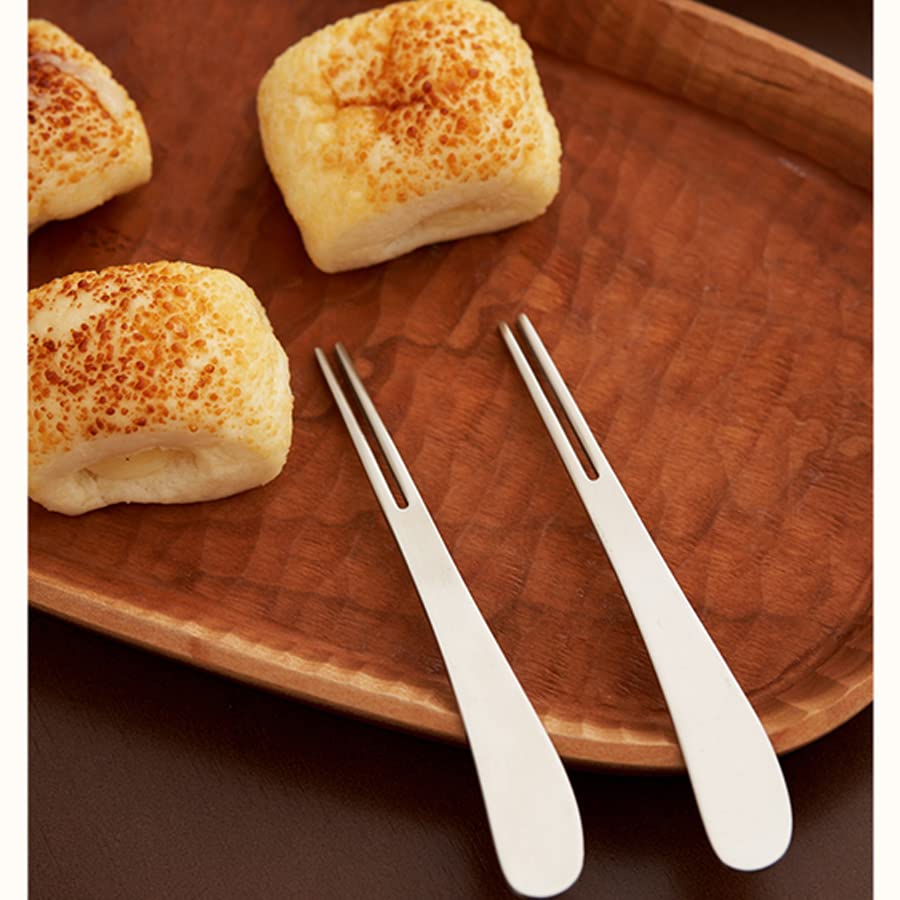 Pack of 5 Cake Forks Dessert Forks Stainless Steel Fruit Forks Appetizer Forks Salad Forks for Home, Kitchen or Restaurant