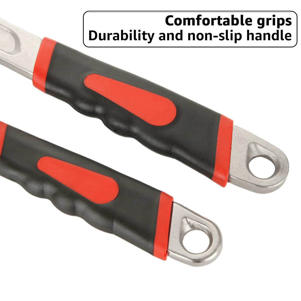COLORICH 4 Pieces Adjustable Wrench 4 Sizes English Tool Adjustable Wrench Includes 150,200,250,300mm Multifunctional Carbon Steel Gear Lever Moving Wrench