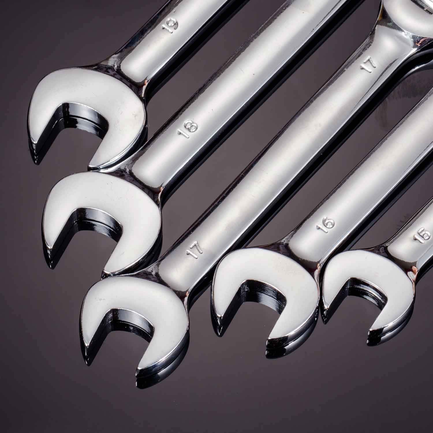 COLORICH Ratschenschlüssel-Set, 12-teilig, metrisch, flexibel, Ringmaulschlüssel mit Zahnring, offenes Ende, flexibler Kopf, Handwerkzeug Satz in Rolltasche, 8–19 mm