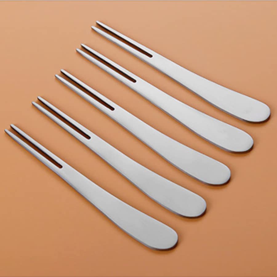 Pack of 5 Cake Forks Dessert Forks Stainless Steel Fruit Forks Appetizer Forks Salad Forks for Home, Kitchen or Restaurant